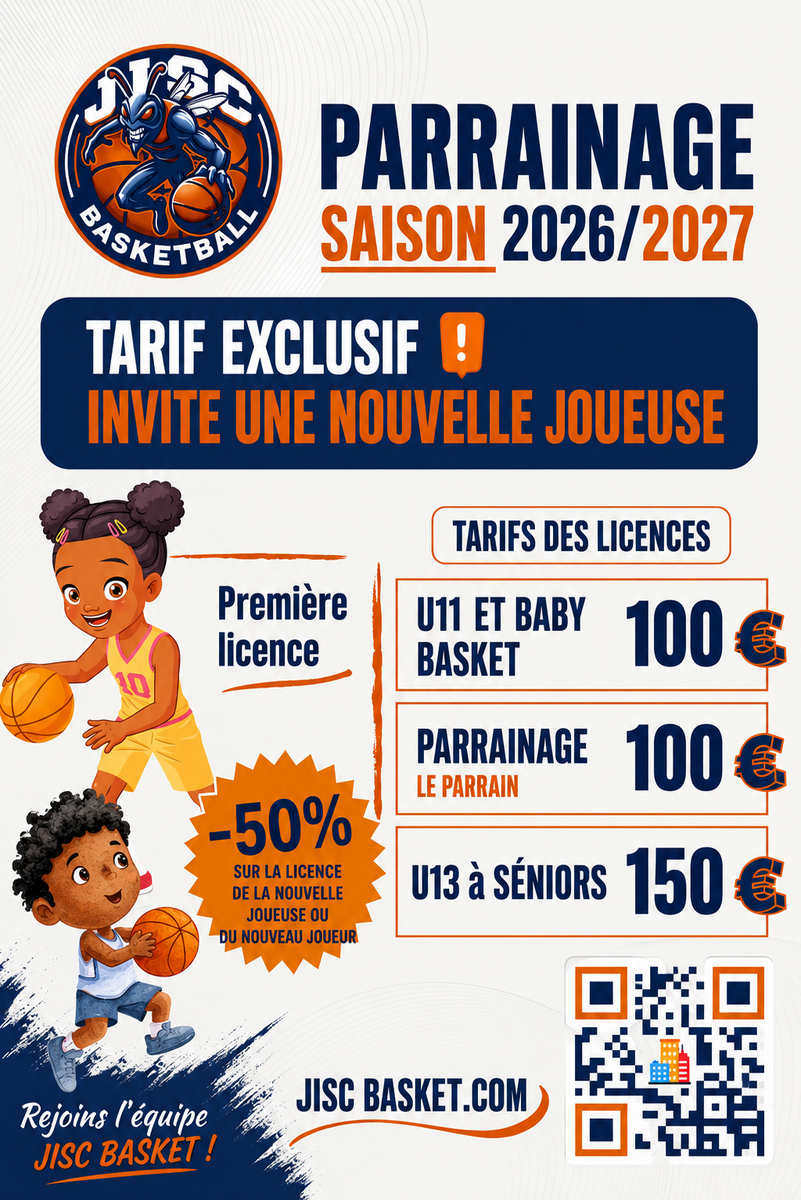 PARRAINAGE JISC BASKET – FAIS DÉCOUVRIR TON CLUB !